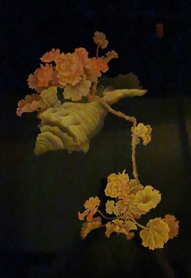 牡丹盛开 &nbsp;（漆画）