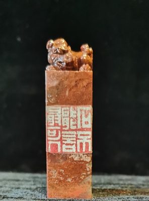 古兽钮方章 （附篆刻 ：石不能语最可人）