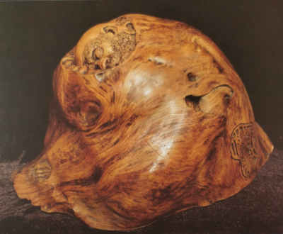 沉睡罗汉（木雕 - 龙眼木）