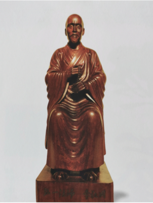 弘一法师坐像（木雕-黄杨木）